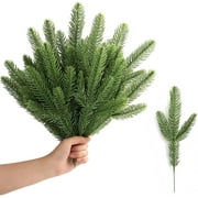 10 Pcs Christmas Berries Pine Cones for DIY Crafts-Christmas Tree Picks Spray Evergreen Artificial Pine Branches Holly Stem, Xmas Garland Decor,Gift Wrap Embellishment